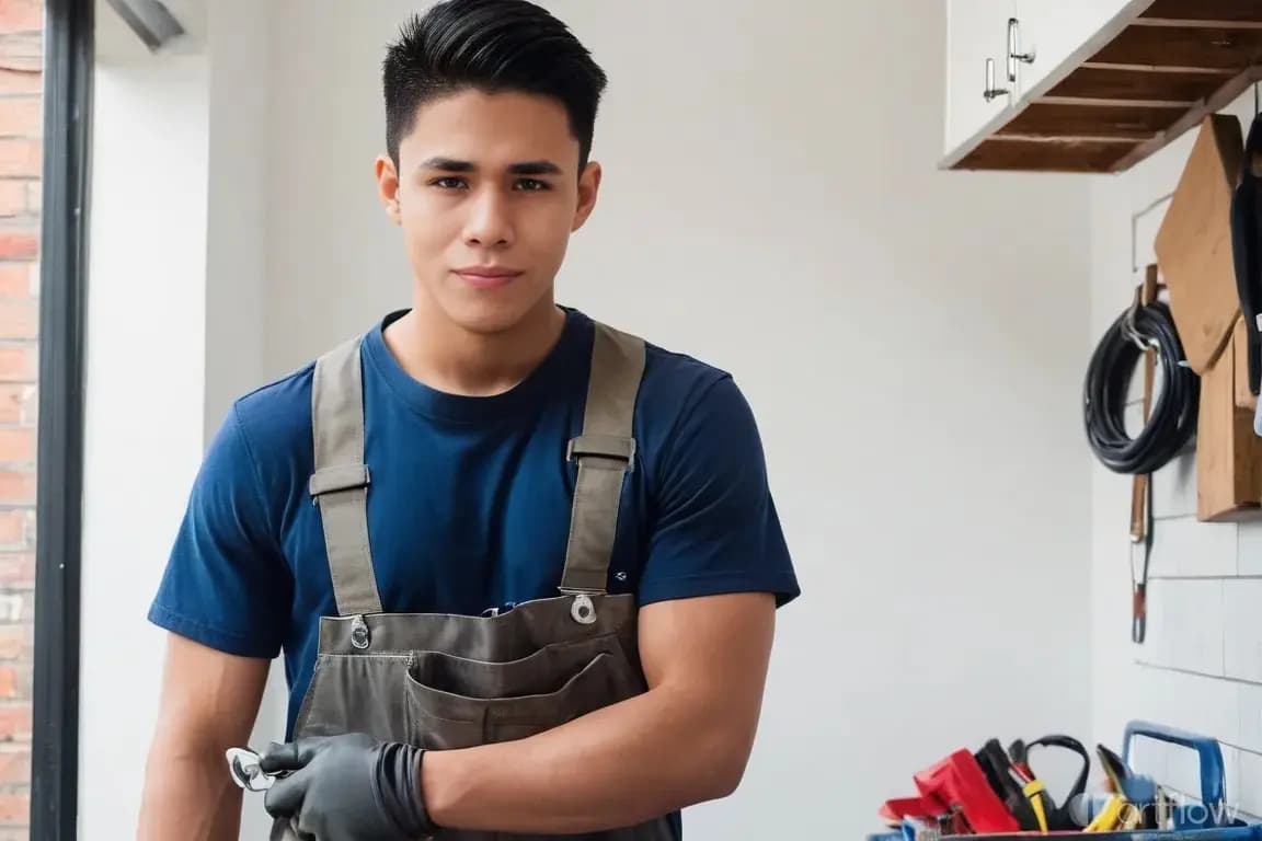 Gasfitero trabajando